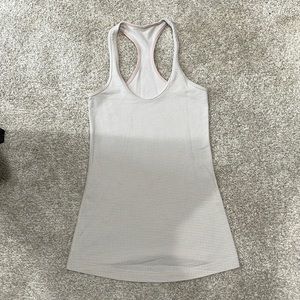 white patterned Lulu lemon racerback tank
